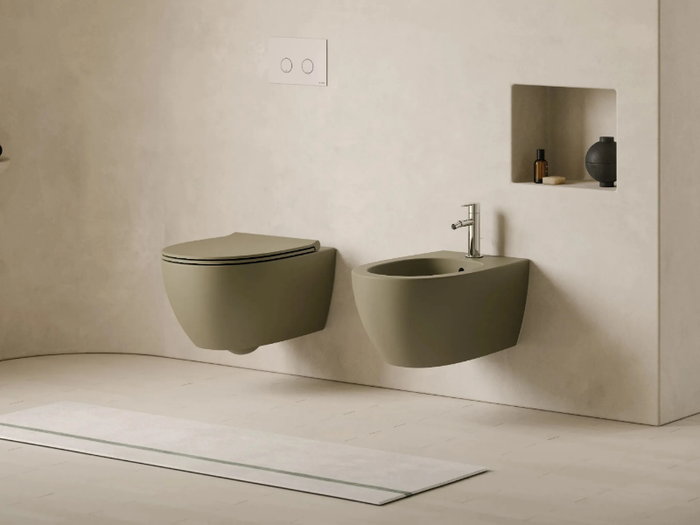 4ALL - MDS03 - Wall-hung rimless ceramic toilet _ Ceramica Globo